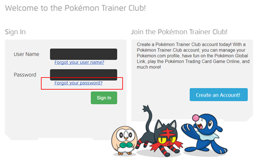 I forgot my Pokémon Trainer Club password. How do I reset it? – Pokémon  Support